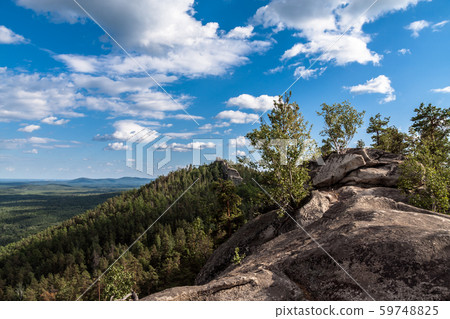 Wooded crest in hot summer day 59748825