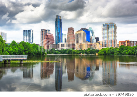 Austin, Texas, USA downtown skyline on the Austin, Texas, USA downtown skyline on the 59749850