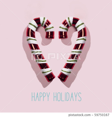 candy canes and text happy holidays candy canes and text happy holidays 59750167