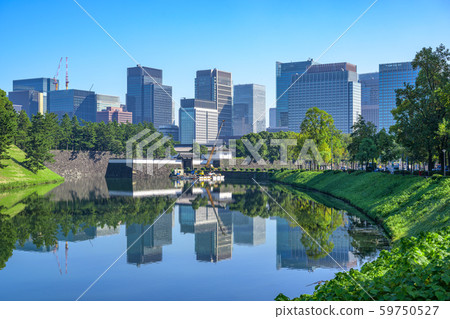 The Imperial Palace Bund, Nagatacho area taken from the Sakuradamon area 59750527