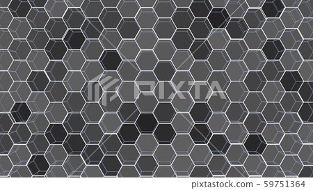 Abstract background of colorful outline hexagons 59751364