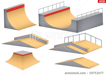 Skatepark elements isolated 59752077