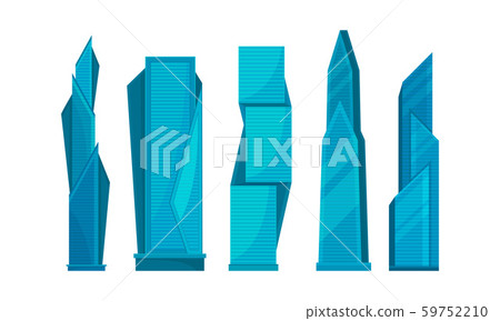 Skyscrapers of Different Design Vector Set. Business Buildings Collection. Skyscrapers of Different Design Vector Set. Business Buildings Collection. 59752210