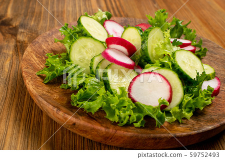 Spring Radish Salad with Cucumber or Simple Rustic Spring Radish Salad with Cucumber or Simple Rustic 59752493