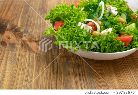Greek Salad, Horiatiki or Village Salad with Feta 59752676