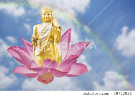 Buddha and lotus flower 59752986