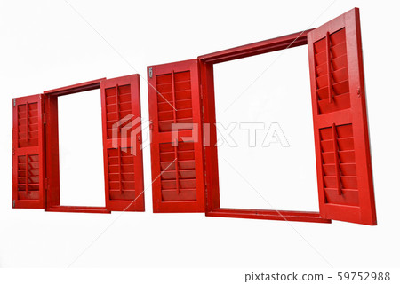Red window on a white background Red window on a white background 59752988