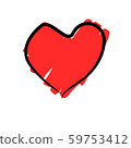 red heart hand drawn 59753412
