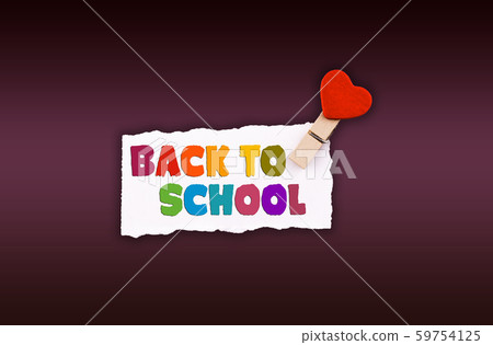 Hearted clip on a paper Hearted clip on a paper 59754125