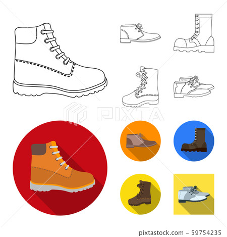 Vector illustration of leather and casual icon. Set of leather and formal vector icon for stock. Vector illustration of leather and casual icon. Set of leather and formal vector icon for stock. 59754235