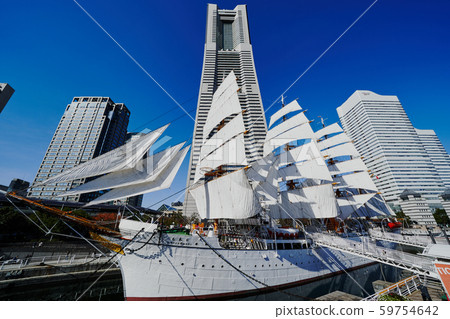 Yokohama Minatomirai Sail Training Ship Nippon Maru (Full-sail exhibition sail) Yokohama Minatomirai Sail Training Ship Nippon Maru (Full-sail exhibition sail) 59754642