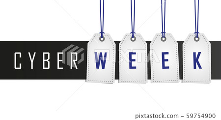 cyber week promotion hanging label-插圖素材 [59754900] - PIXTA圖庫