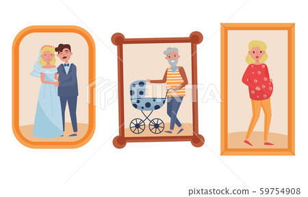 Family Picture or Photo in Frames For Wall Decoration Vector Set Family Picture or Photo in Frames For Wall Decoration Vector Set 59754908