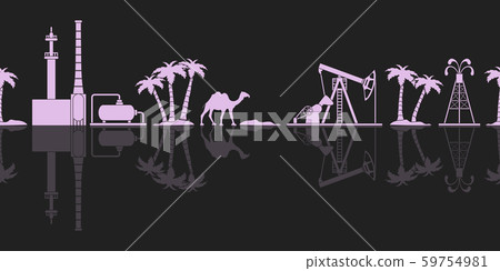 Oil industry vector seamless pattern 59754981