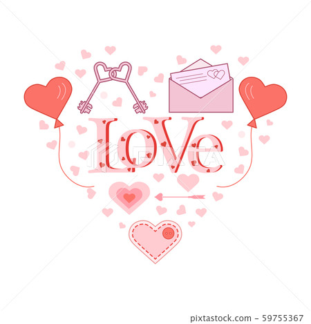 Valentine's day, birthday Romantic symbols 59755367