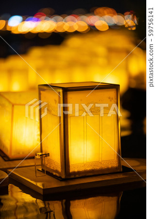 燈籠水槽，Toro水槽，Rantokai，Obon，夜景，藤川口湖 59756141