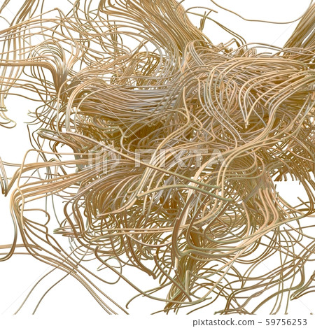 Chaotic volume lines. Abstract 3d illustration. Digital network concept. 59756253