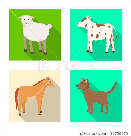 Vector illustration of breeding and kitchen symbol. Collection of breeding and organic stock symbol 59756970