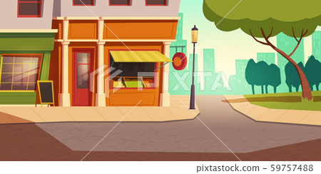 Local vegetable and fruit shop in urban landscape 59757488