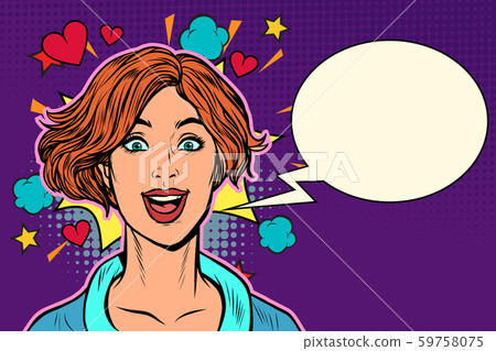 happy beautiful young woman, red hearts happy beautiful young woman, red hearts 59758075