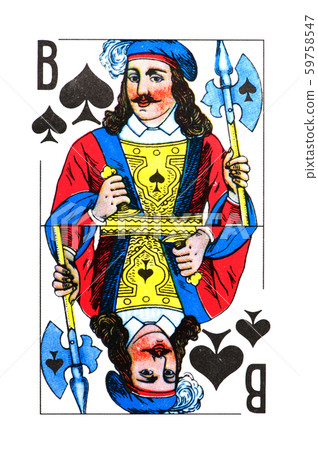 Russian playing card on white 59758547
