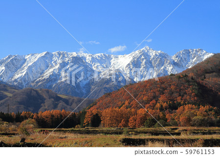Hakuba mountain pass in the late fall 59761153