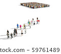 Crowd lined up people 59761489