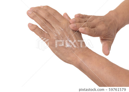Senior skin care hands Senior skin care hands 59761579