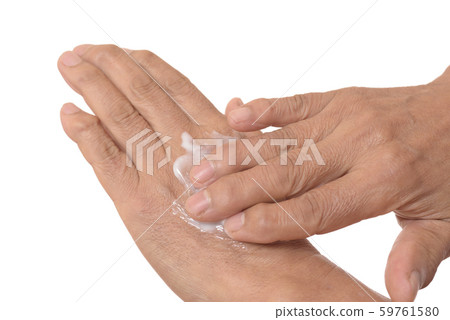 Senior skin care hands 59761580