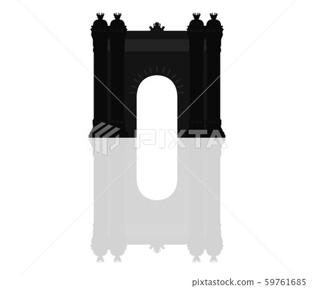 barcelona triumphal arch icon barcelona triumphal arch icon 59761685