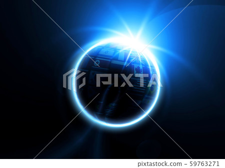 Abstract background with earth and sun overlapping Abstract background with earth and sun overlapping 59763271
