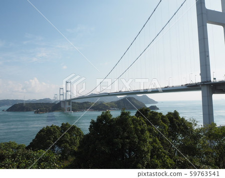 Kurushima Kaikyo Bridge Stock Photo