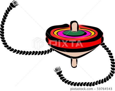 用來轉動彩色陀螺的繩子，是日本傳統玩具之一 59764543