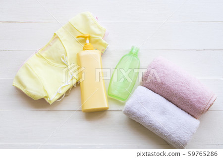 cotton clothing of baby newborn boy and girl clean with body lotion ,liquid soap health care for body skin care 59765286
