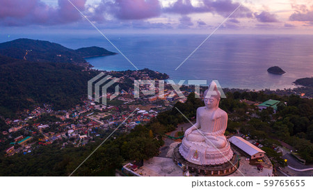 Aerial view Big Buddha at twilight, Big Buddha 59765655