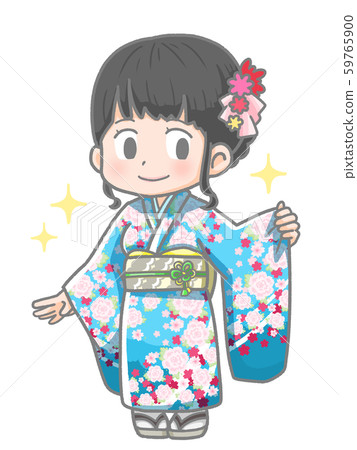 和服的女人的插圖 和服的女人的插圖 59765900