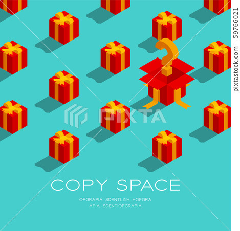 Gift box with question mark 3D isometric... - Stock Illustration ...