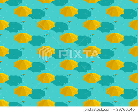 Umbrella yellow 3d isometric seamless pattern,... - Stock Illustration ...