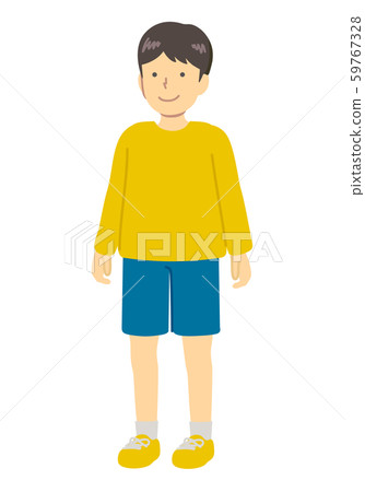 Standing boy - Stock Illustration [59767328] - PIXTA