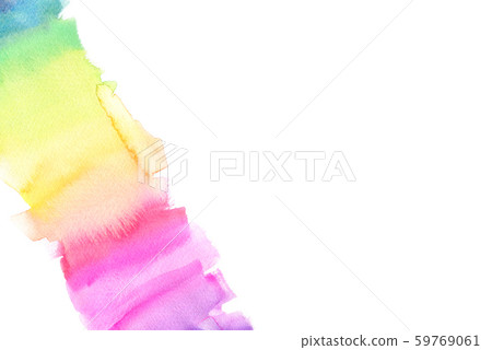 背景材料彩虹色水彩紋理 59769061