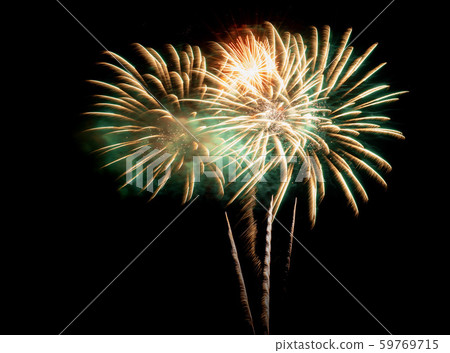 fireworks on a black background. fireworks on a black background. 59769715