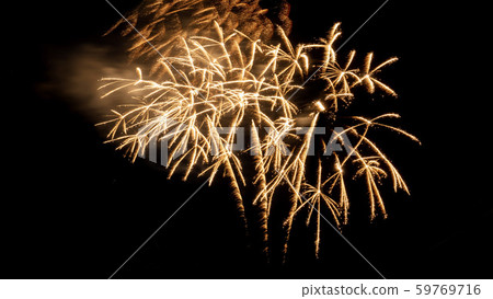 fireworks on a black background. 59769716