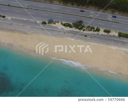 海灘/望安路空中無人駕駛飛機(沖繩縣名護市山) 海灘/望安路空中無人駕駛飛機(沖繩縣名護市山) 59770666
