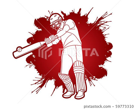 Cricket player action cartoon sport graphic vector. Cricket player action cartoon sport graphic vector. 59773310