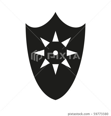 Black and white sun shield silhouette 59773380