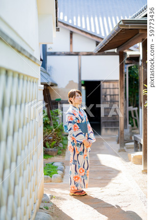 犬山城堡城女性浴衣 犬山城堡城女性浴衣 59773436