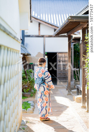 犬山城堡城女性浴衣 犬山城堡城女性浴衣 59773437