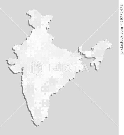 India country map with puzzle pieces vector 59773478