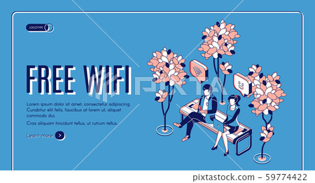 Free wifi isometric landing page wireless internet Free wifi isometric landing page wireless internet 59774422