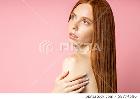 Beautiful spa woman with perfect fresh freckled skin Beautiful spa woman with perfect fresh freckled skin 59774580